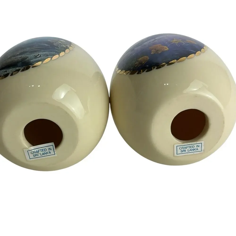 Set of 3 Robert Lyn Nelson Porcelain Eggs Splendors of the Sea Series